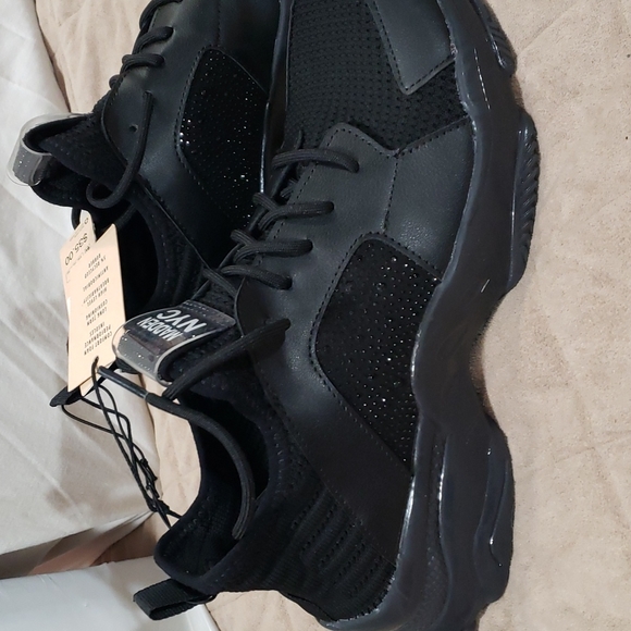 Madden NYC black rhinestone sneakers - Picture 3 of 8